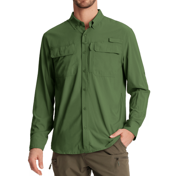 Camisa Manga larga Modelo Outdoor Tela Tafetán