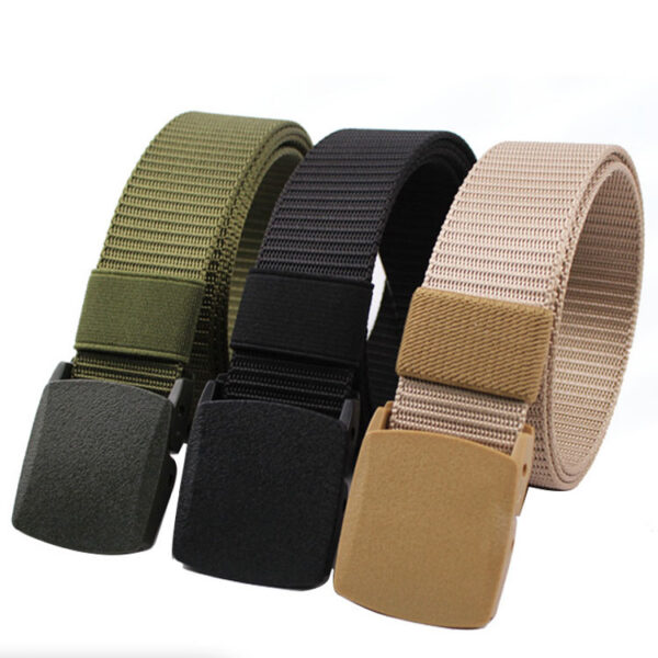 CORREA MILITAR DE METAL4 Cinturón de Lona con hebilla de metal Modelo Hunter